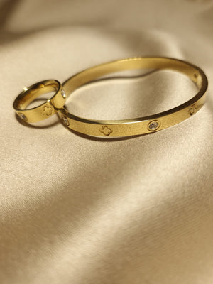 Set bratara inel luxury Gold