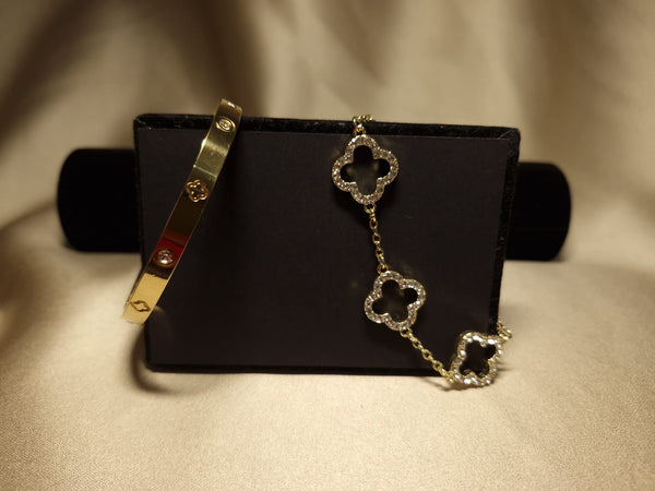  bratari luxury  trifoi Gold 