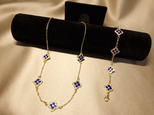 Set Trifoi Auriu-Albastru Regal