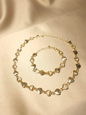 Set Gold Heart
