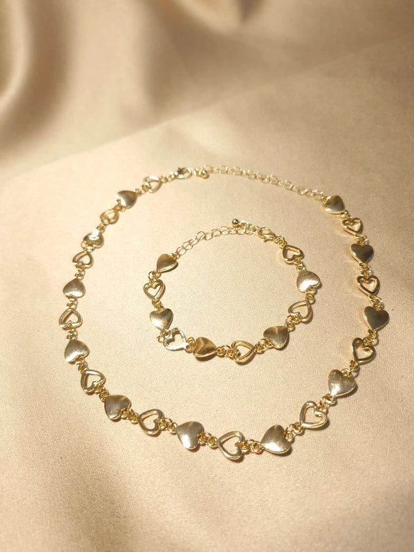 Set Gold Heart