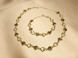 Set Gold Heart