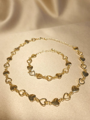 Set Gold Heart