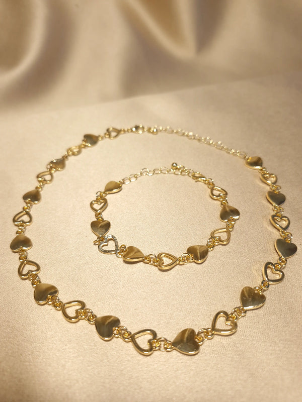 Set Gold Heart