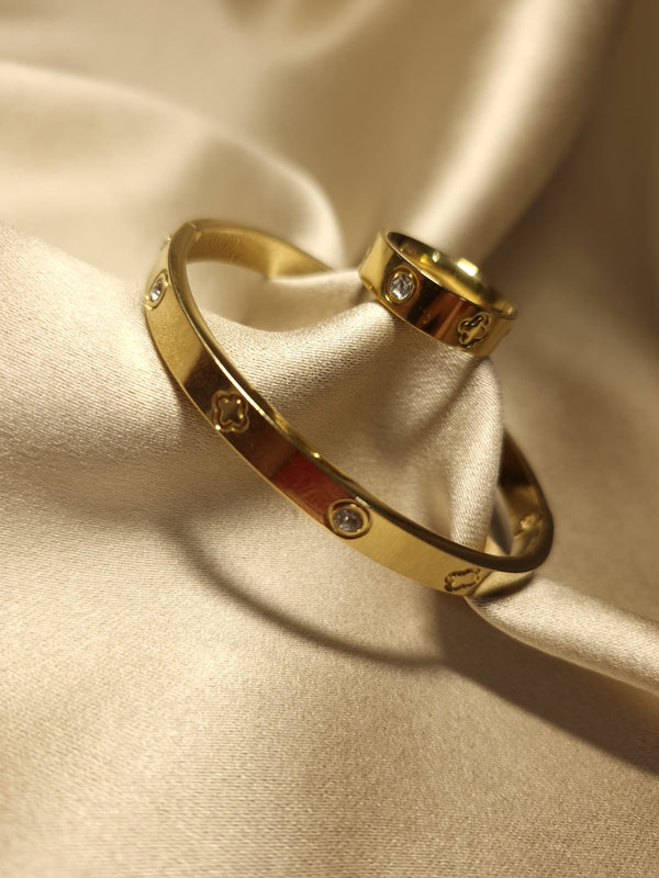 Set bratara inel luxury Gold