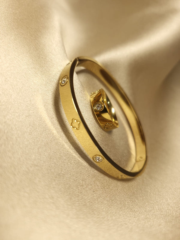 Set bratara inel luxury Gold
