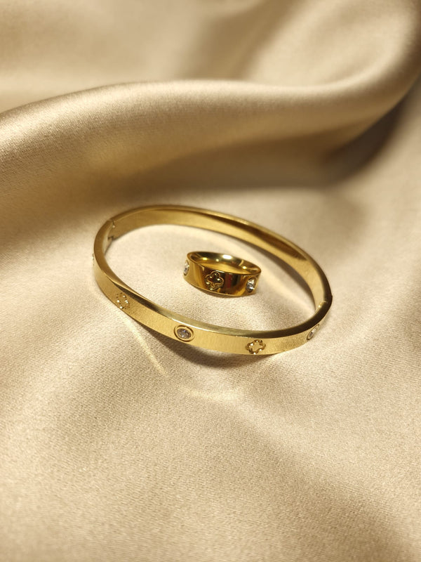 Set bratara inel luxury Gold