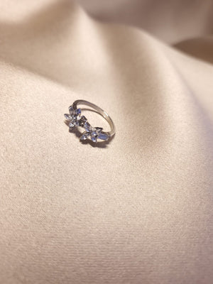 Inel Silver Flower - Lucky Charm