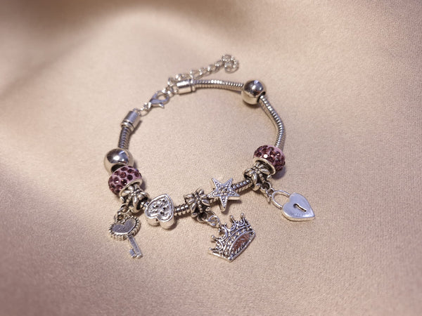Bratara Charm Roz - Lucky Charm