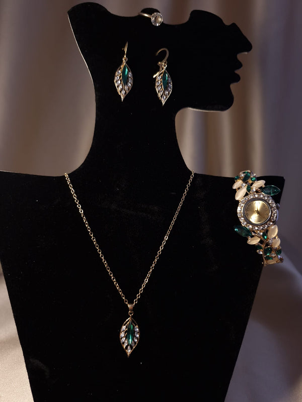 Set ceas verde smarald - Lucky Charm