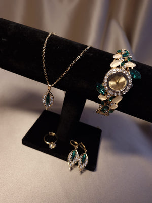 Set ceas verde smarald - Lucky Charm