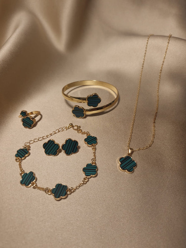 Set Trifoi Verde Smarald - Lucky Charm