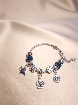 Bratara Charm, albastru strălucitor - Lucky Charm