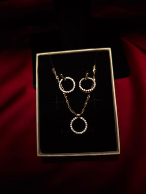 Set stil verigheta colier și cercei - Lucky Charm