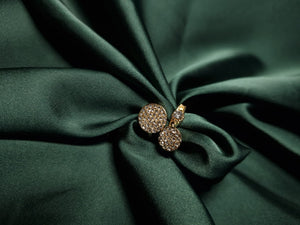 Inel Cercuri Gold cu pietre stralucitoare si cristal - Lucky Charm