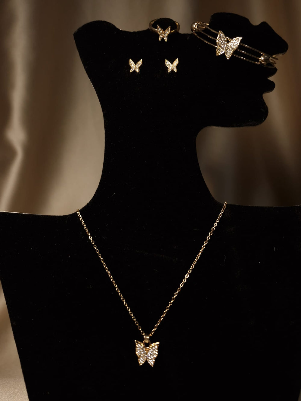 Set bijuterii Gold fluturasi - Lucky Charm