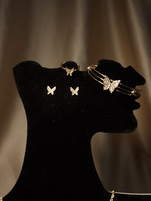 Set bijuterii Gold fluturasi - Lucky Charm