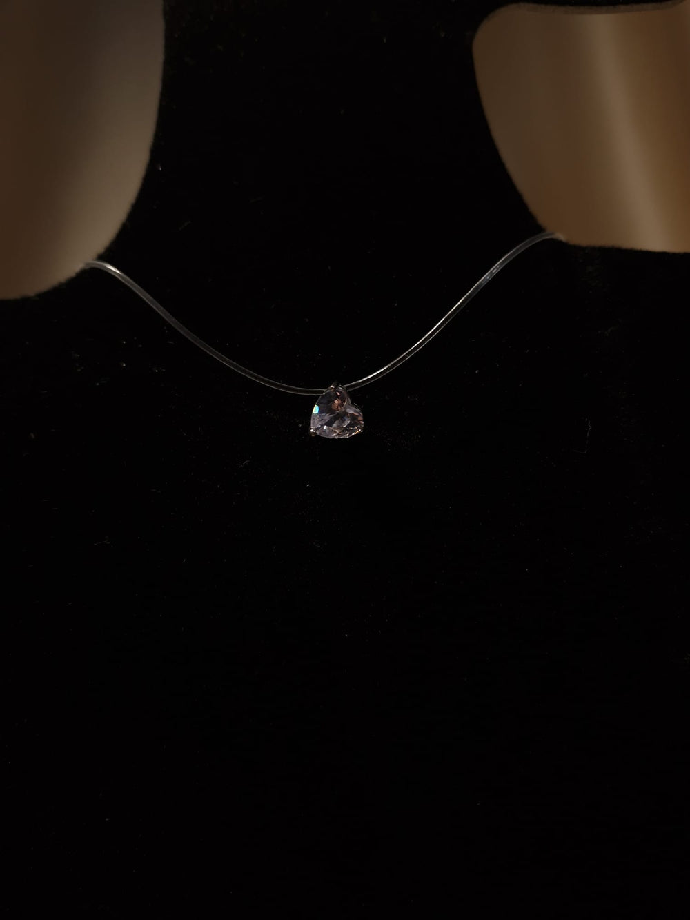 Colier transparent cu, cristal inima - Lucky Charm