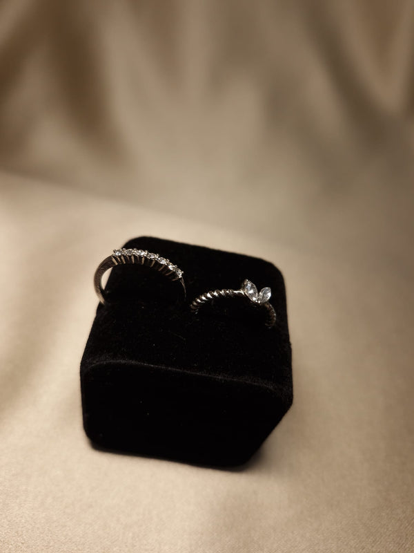 Set 2 inele Silver, reglabile - Lucky Charm