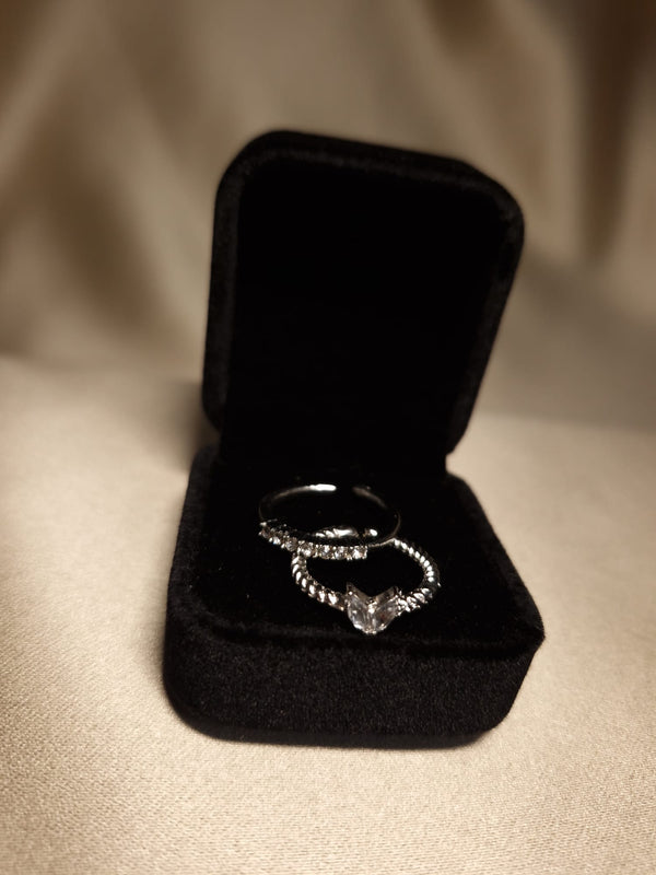 Set 2 inele Silver, reglabile - Lucky Charm