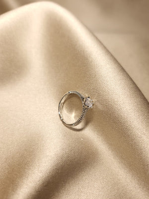 Inel logodna Silver cu cristal - Lucky Charm