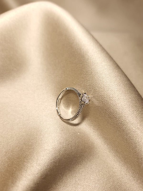 Inel logodna Silver cu cristal - Lucky Charm